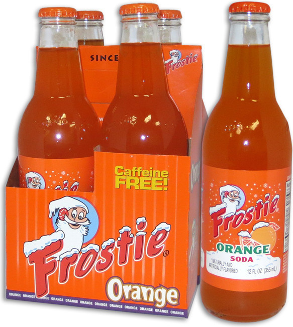 Frostie Orange soda bottles